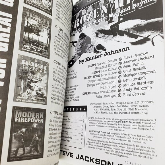 GURPS Frozen Hell RPG Book Steve Jackson Games Johnson First Print Unread - Picture 3 of 8